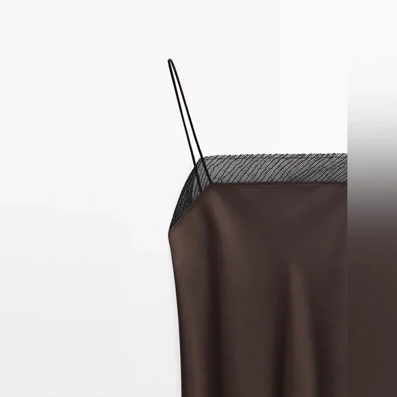 MASSIMO DUTTI ~ FLOWY LACE MIDI DRESS - Picture 7 of 11